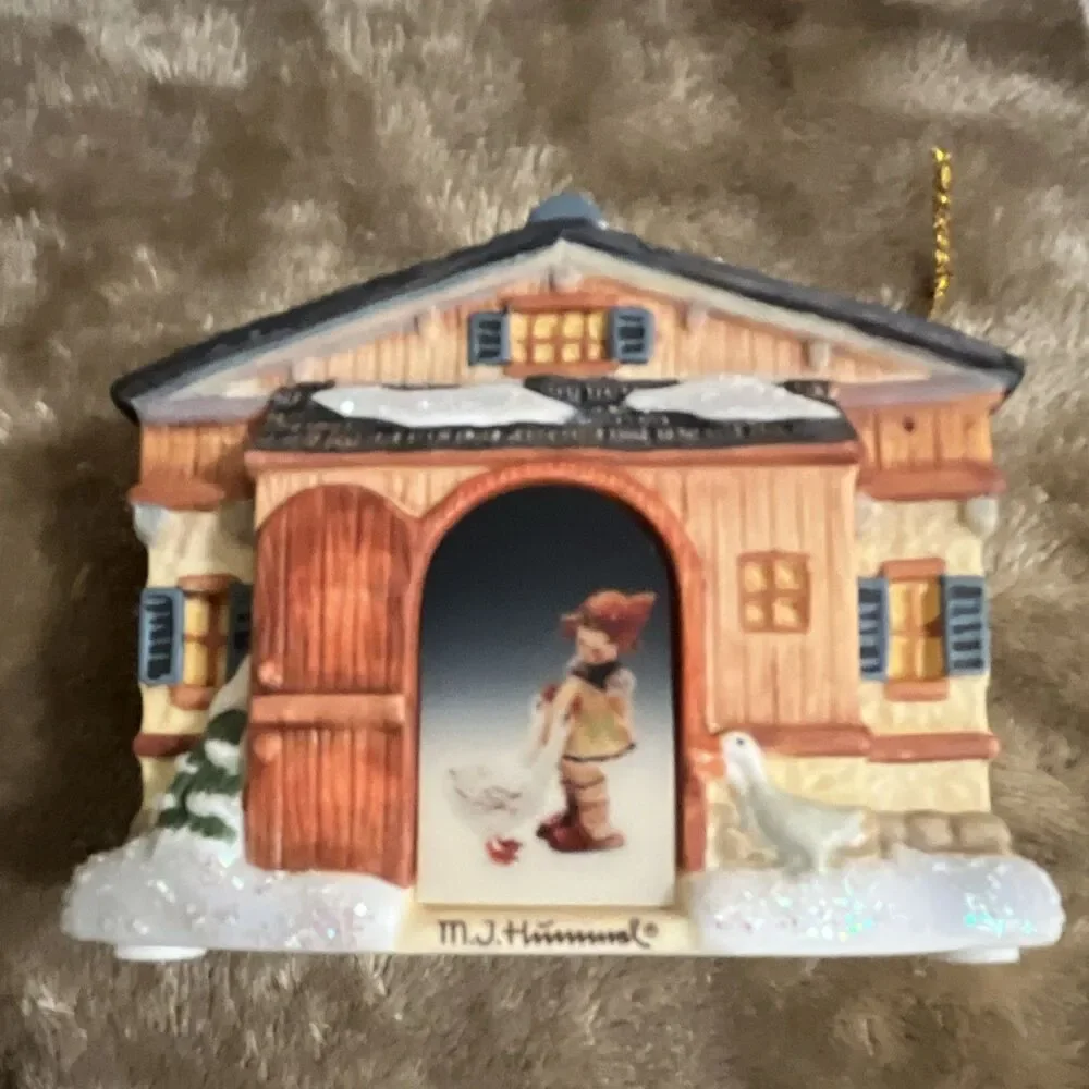 Hummel Bavarian Village 3 Ornaments / Light Covers Goebel 2000 Never Used Mint